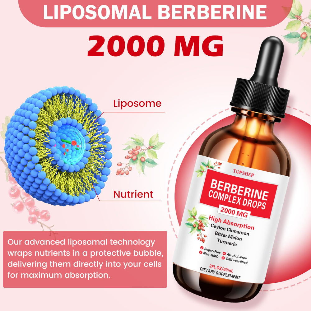 Packaging and bottle of Liposomal Berberine HCL
