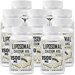Liposomal Calcium AKG 1500 mg bottle front with 60 capsules