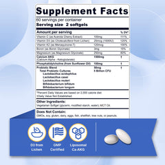 Softgels in bottle showing extended-release formula