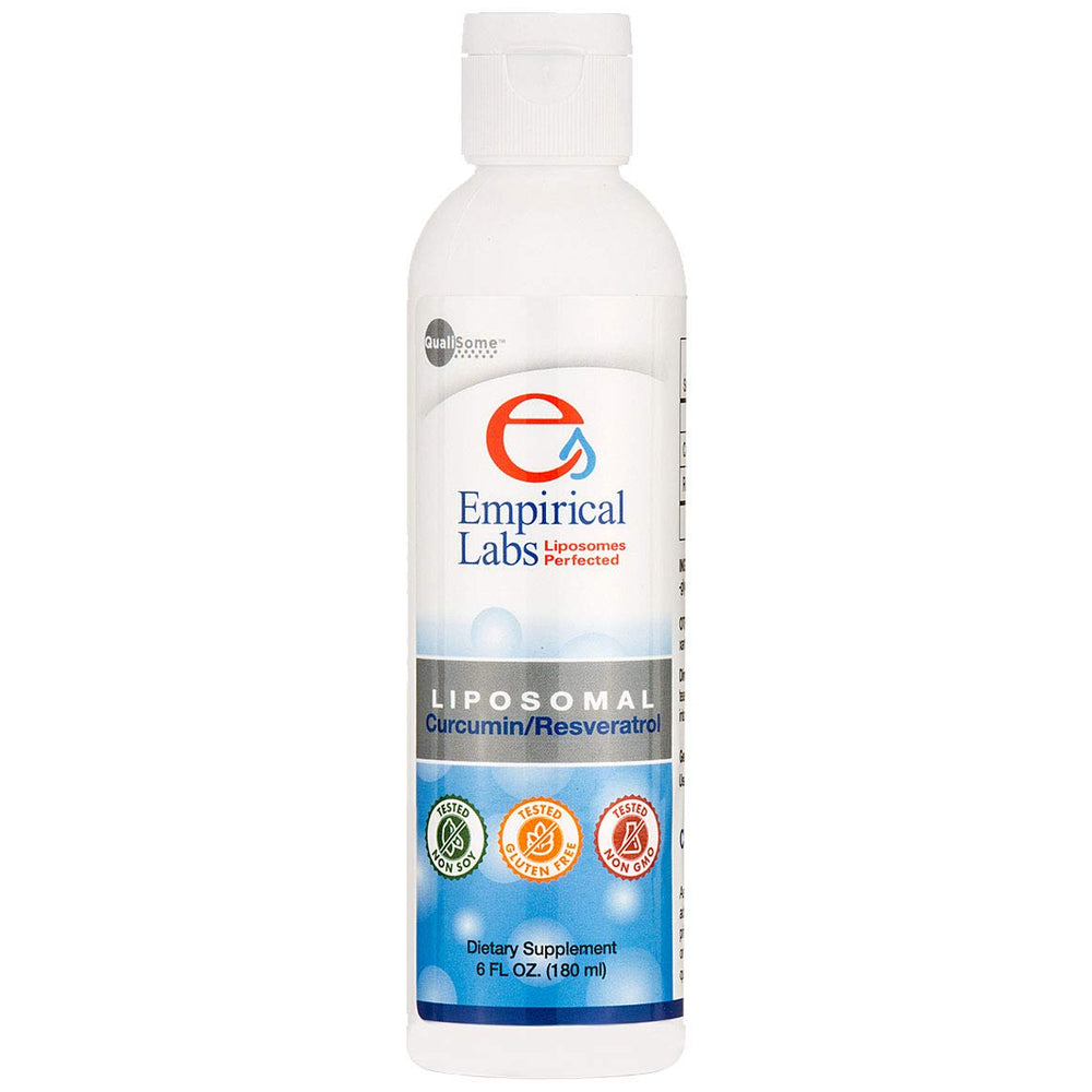 Liposomal Curcumin/Resveratrol bottle front view