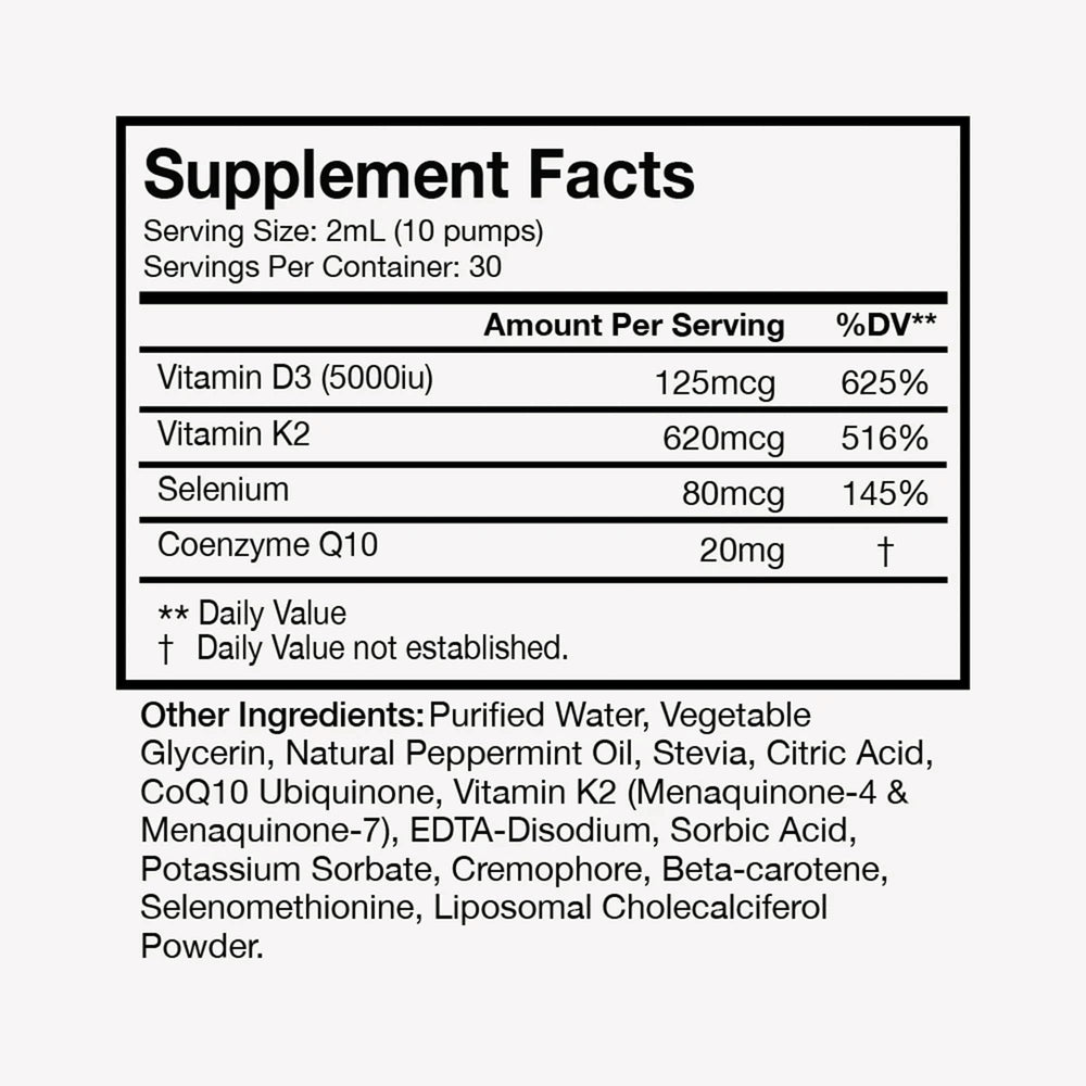 Close-up of Liposomal Vitamin D3 + K2 capsules