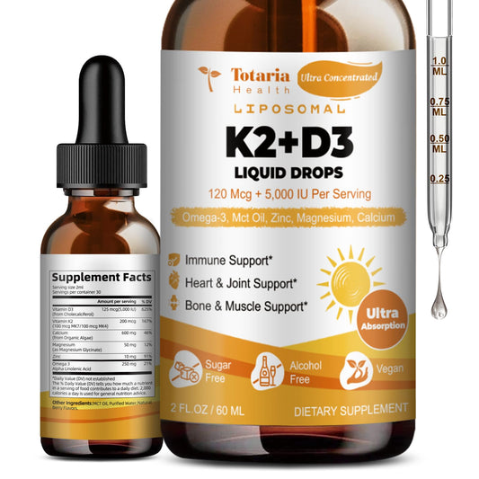 Product front view of Liposomal D3 K2 Drops bottle