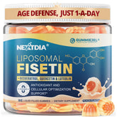 Front view of Liposomal Fisetin & Resveratrol Gummies bottle 60ct