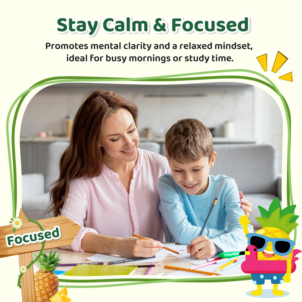 Calm, focused child and adult imagery indicating relaxation