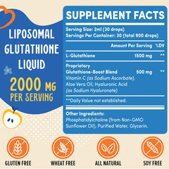 Prunucis 2000mg liposomal glutathione liquid with 98% absorption