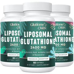 Product hero image: 8-in-1 Liposomal Glutathione 2400mg 180 softgels