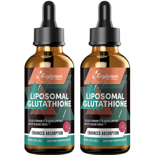 Bottle of 2000mg Liposomal Glutathione Liquid Drops with dropper