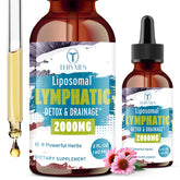 Bottle of Liposomal Lymphatic Drops with Elderberry and Echinacea label