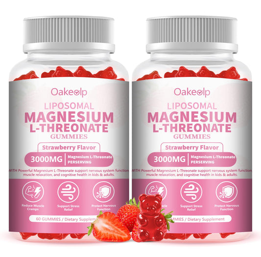 Two-pack liposomal magnesium threonate gummies package