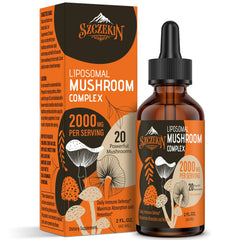 Liposomal Mushroom Drops 2000 mg bottle labeled for immunity and cognition