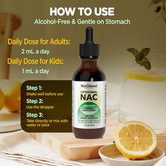 Bright product photo of Liposomal NAC Drops on white background