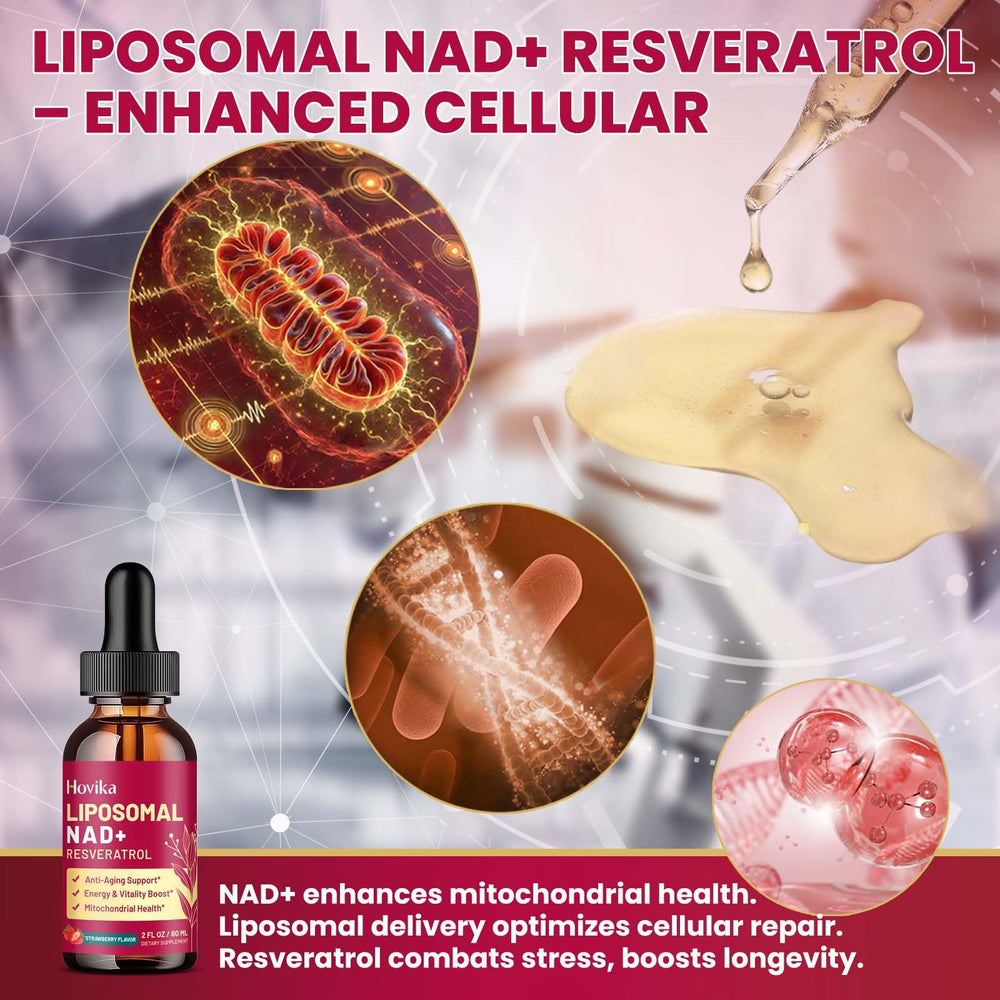Dropper dispensing strawberry-flavored NAD+ drops