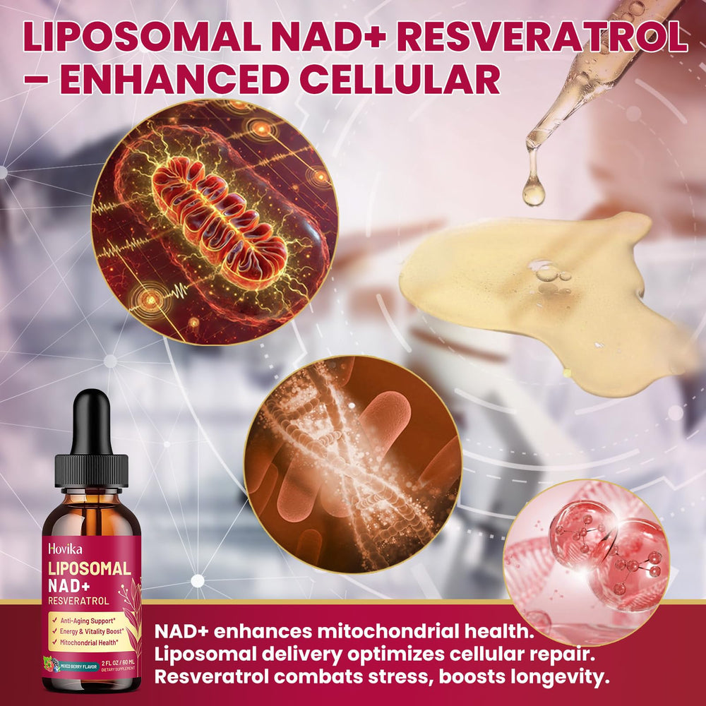 Serving suggestion: two droppers (2 mL) of NAD+ drops