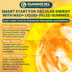 Lifestyle shot depicting energy and focus from NAD+ gummies