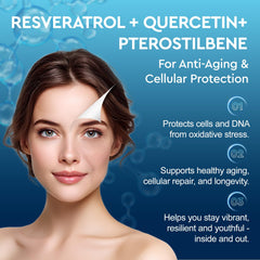 Trans-resveratrol and pterostilbene ingredients in NAD+ formula