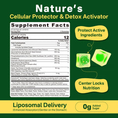 Close-up of green apple-flavored Liposomal Sulforaphane gummy