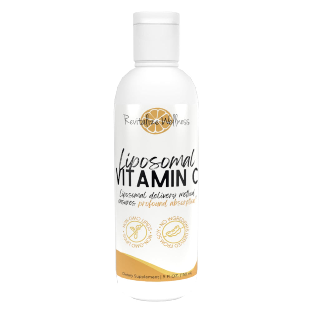 Front view of Revitalize Wellness Liposomal Vitamin C bottle