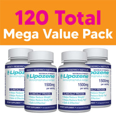 Lipozene bottle back label, clear ingredients and directions for informed use