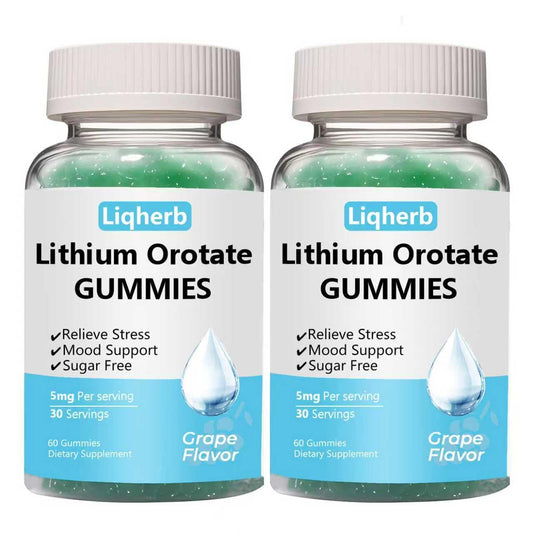 Liqherb Lithium Orotate Gummies bottle label showing 5mg per serving