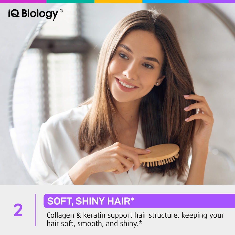 Ingredients highlight: collagen, keratin, vitamins for hair, skin, nails