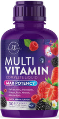 Liquid Multivitamin Sugar Free Berry bottle with label