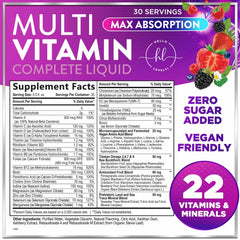 Berry flavored liquid multivitamin packaging