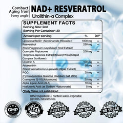 Lemon-flavored NAD+ liquid formula in dropper