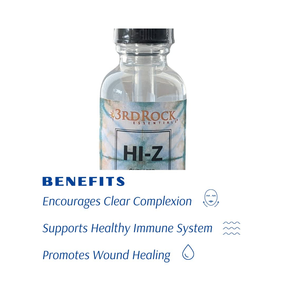 Liquid zinc immune support serving in a small bottle for daily use