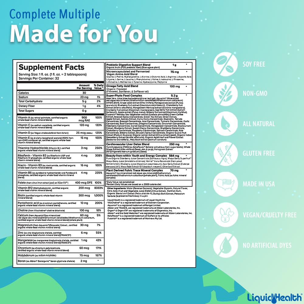 USA-made badge for LIQUIDHEALTH Complete Multivitamin