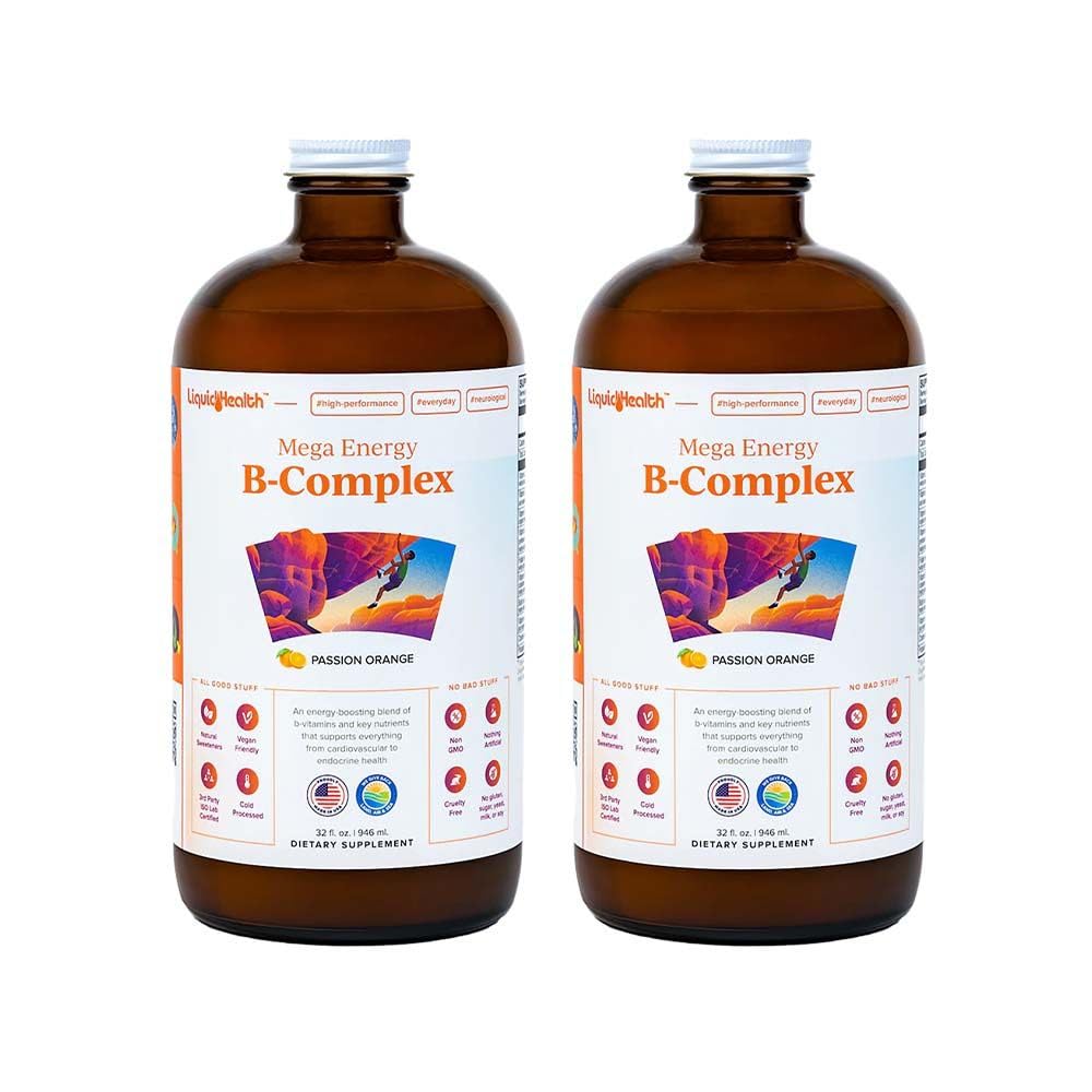 LIQUIDHEALTH Mega Energy B-Complex bottle and label