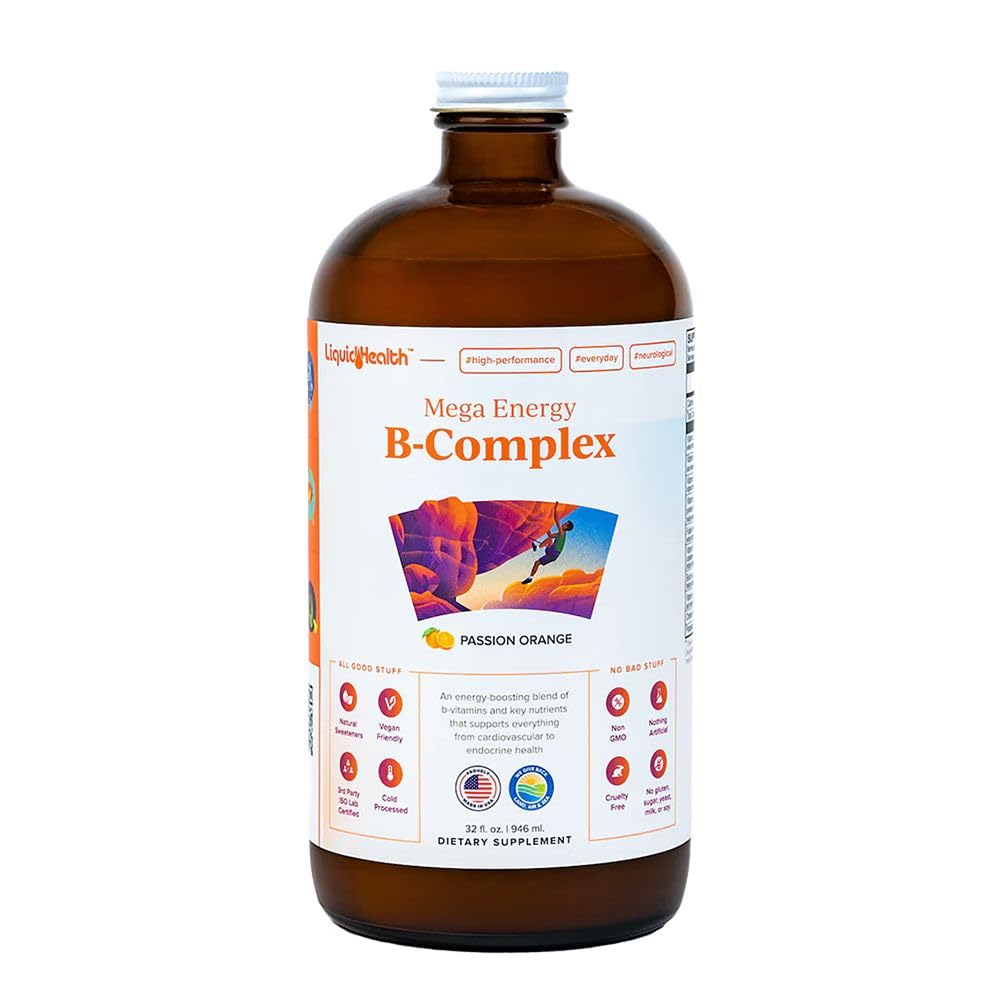 LIQUIDHEALTH Mega Energy B-Complex bottle – front view