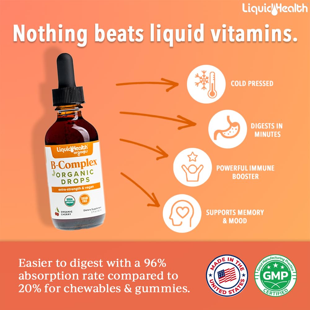 Liquid Health Vitamin B Complex Drops 20,000 mcg sublingual graphic
