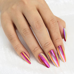 LISSMOMO almond nails with instant French tip for quick polished looks.