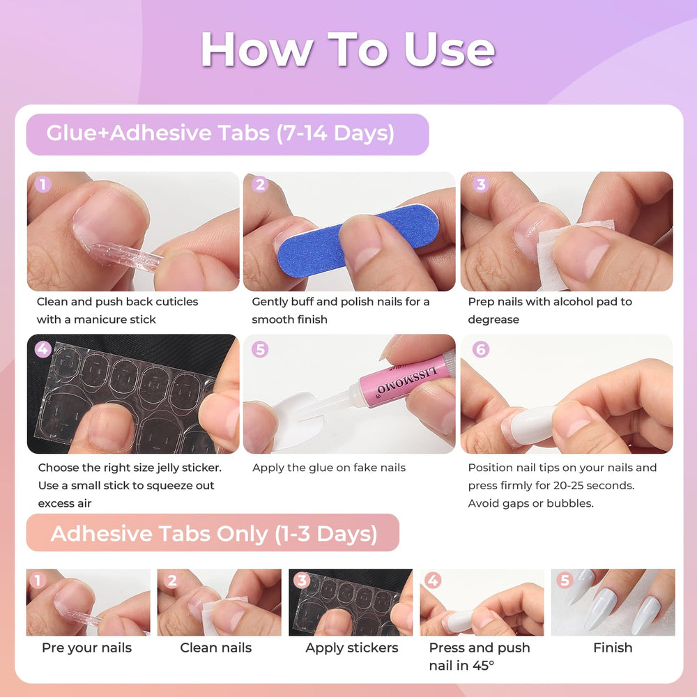 LISSMOMO gift set image highlights 24-60 pieces for DIY nail projects.