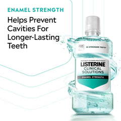Back panel of the Listerine Enamel Strength Alpine Mint bottle