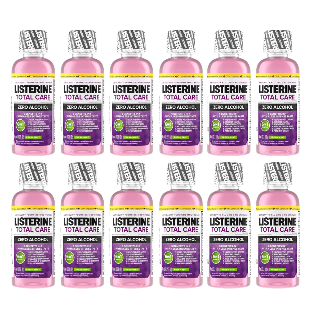 Front view of Listerine Total Care Alcohol-Free Fresh Mint 95 mL bottle