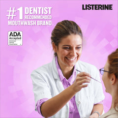 Step 1: 60-second rinse with Listerine Total Care Alcohol-Free mouthwash