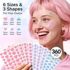 LitBear 12mm pink heart patch for precise coverage