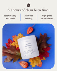 9oz vegan soy and coconut wax candle ready for display