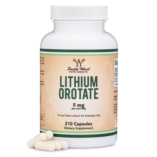 Bottle of Lithium Ootate 5 mg 210 capsules