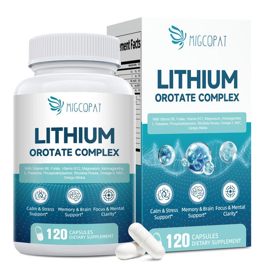 Lithium Orotate Complex hero product image with 120 vegan capsules