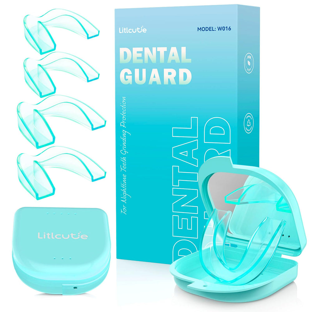 Litlcutie four pack mouth guards spearmint green with two sizes