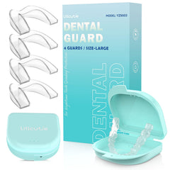 Litlcutie mouth guard 4-pack large transparent packaging