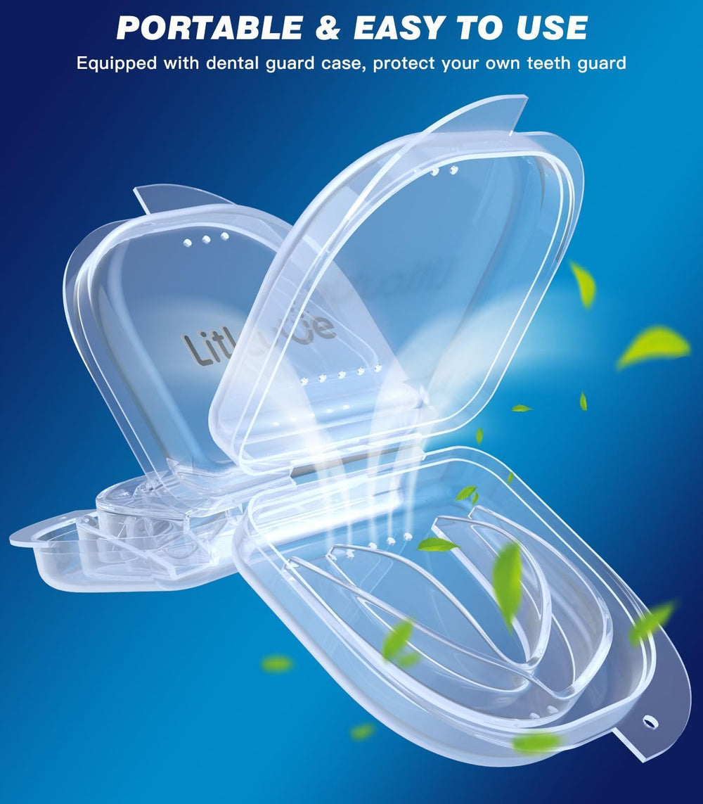 Close-up of clear Litlcutie mouth guard material
