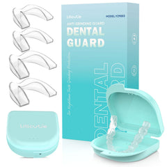 Litlcutie mouth guard set for teeth grinding - 4 pack, transparent