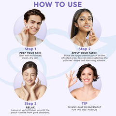 LivaClean large patch on face targets blemish while controlling oil.