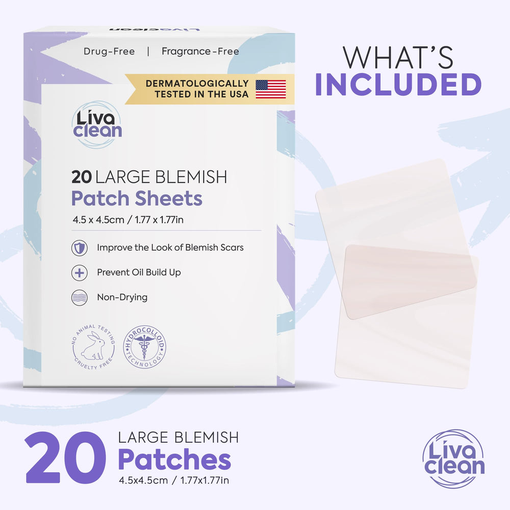 LivaClean XL patch on nose close-up showing discreet blemish coverage.