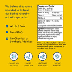 Raw chaga powder used in LivaLatte