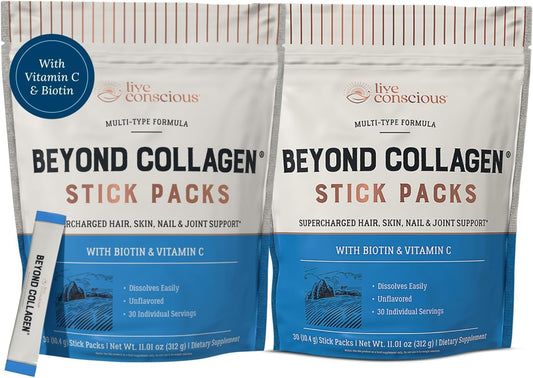 Hero image of Live Conscious Beyond Collagen Peptides Powder unflavored packets