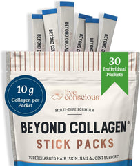 Live Conscious Beyond Collagen highlights skin, hair and nails support visuals.